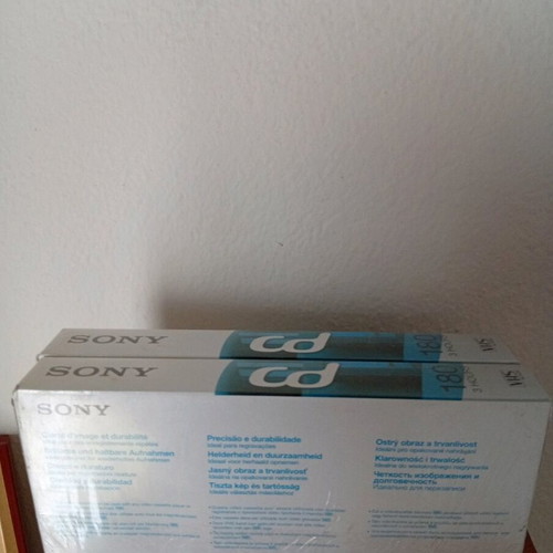 Sony VHS video cassettes 180min, pack of 2, sealed