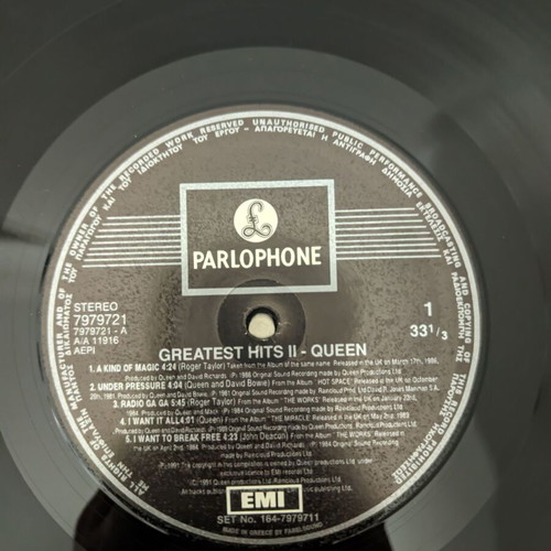 Queen Greatest Hits II vinyl album