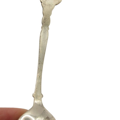 Vintage Dutch silver-plated postman spoon commemorating 35 years service