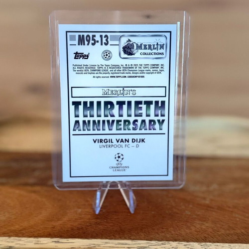 2024-25 Topps Merlin UCC 30th Anniversary Virgil Van Dijk Liverpool FC card new