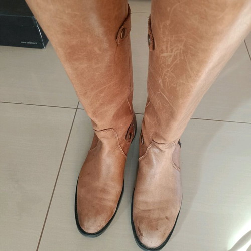 Rollini leather boots used, brown color, size 40