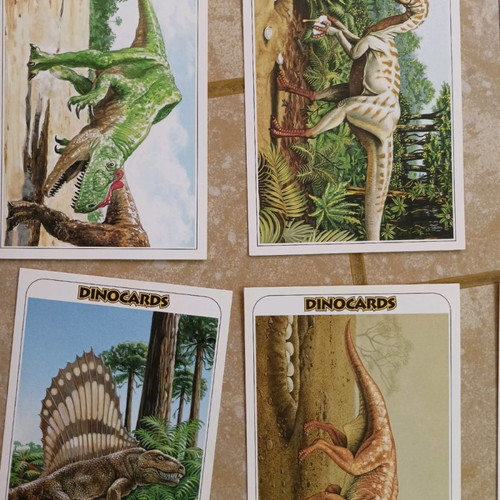 Dinosaur cards used, German collection series No 2