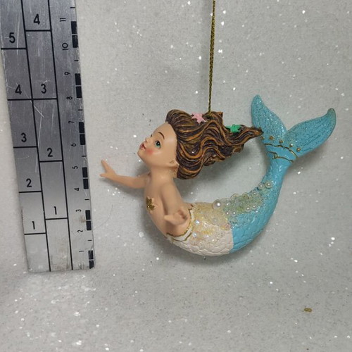 Small mermaid hanging ornament