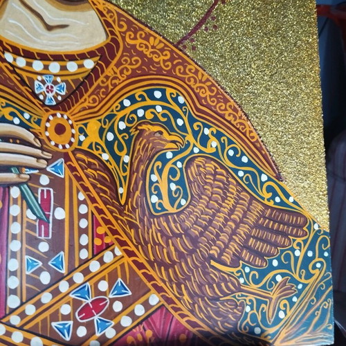 Icon of Saint Catherine like new, traditional egg tempera