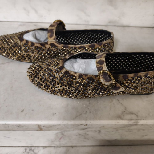 Kurt Geiger Ballet Flats New Brown and Gold