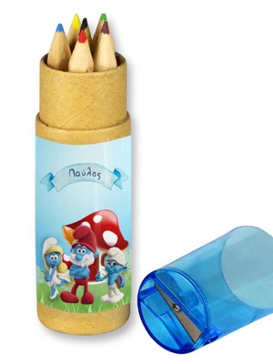 Smurfs Colored Pencils new, 10 pcs with name in kraft box