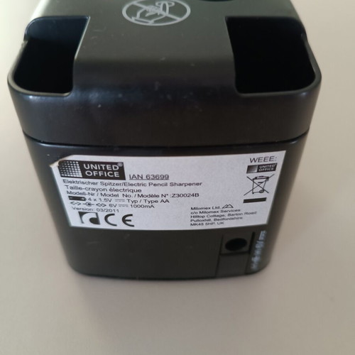 United Office electric pencil sharpener used, model Z30024B