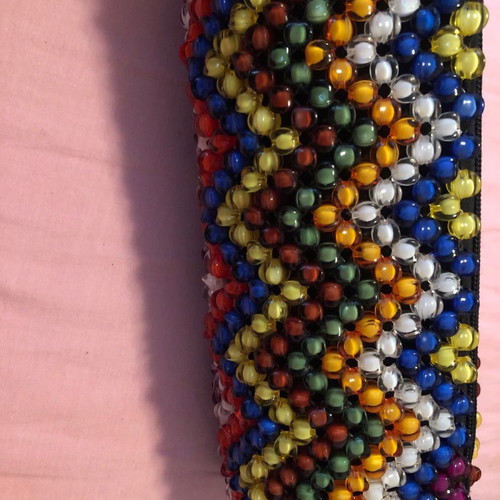 Handmade wallet pouch with beads new