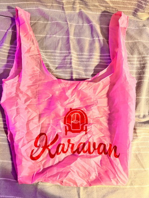 Shopper bag Karavan like new, pink shoulder