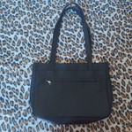 Black shoulder bag made of faux leather, like new