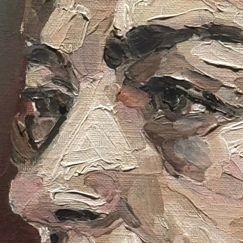 Portrait Study Oil Painting like new, approx. 35x45cm