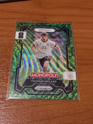 2026 Panini Monopoly FIFA World Cup Thomas Muller #59 Green Wave Prizm card Germany new