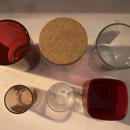 Vases in various sizes, new, ideal for candles and other uses