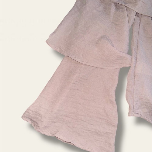 Fashion Nova Off-Shoulder Ruffle Blouse pink like new, size S