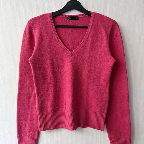 Zara sweater used, size M, pink