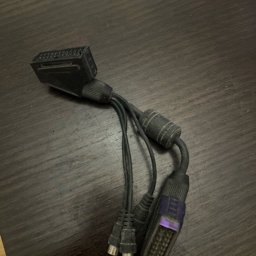 Scart adapter cable used with RCA and S-Video outputs