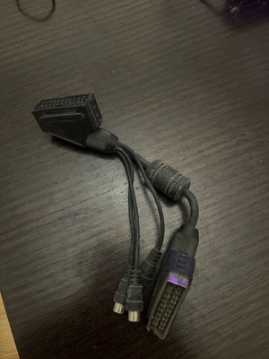 Scart adapter cable used with RCA and S-Video outputs