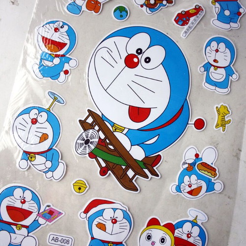Μεγάλο φύλλο αυτοκόλλητων vintage Doraemon καινούργιο