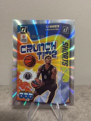 TJ Shorts 2024-25 Donruss EuroLeague Crunch Time Laser card new