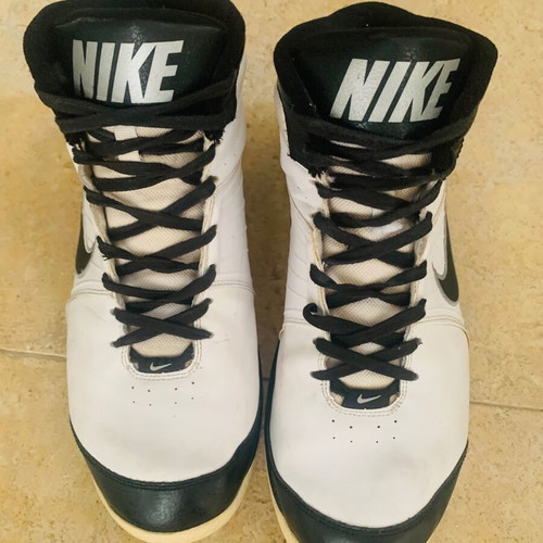Nike basketball shoes, size 47, white and black