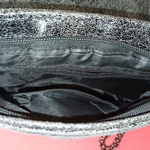 Women's sagré bag used, anthracite with chain detail