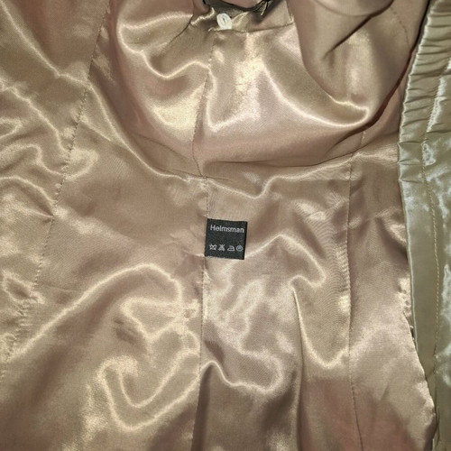 Modern 3-in-1 jacket like new with natural fox fur beige and gold