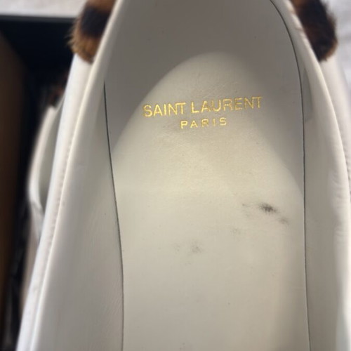 Saint Laurent Paris white leather sneakers size 40.5