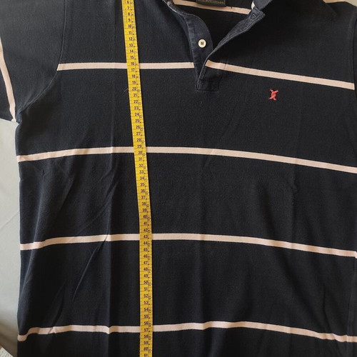 The Bostonians men's striped polo shirt size L used, blue and red