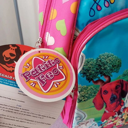 Patito Feo Patty school backpack, turquoise and fuchsia