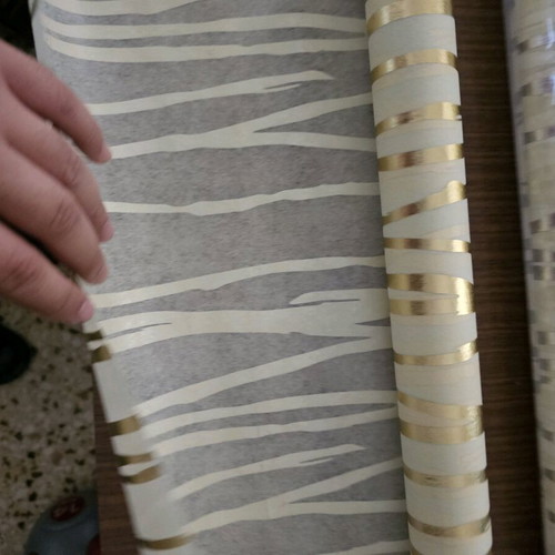 Wrapping paper new, two pieces with gold and silver details