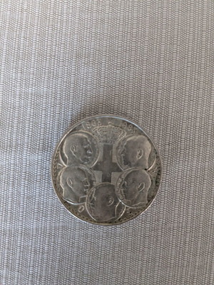 Authentic silver 30 drachma coin 1863-1963 Kingdom of Greece