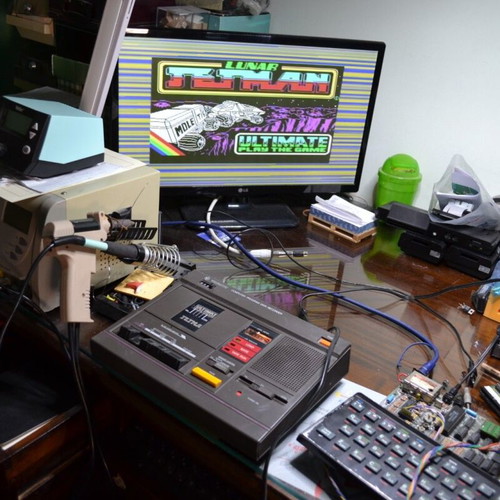 Sinclair ZX Spectrum 48K Lunar Jetman cassette used
