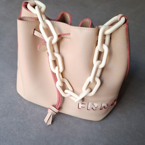 FRNC Nude shoulder bag patent leather with chain detail, like new