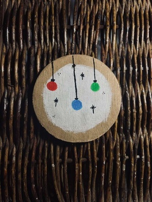 Wooden handmade Christmas ornament new