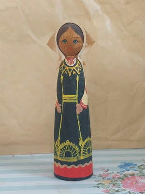 Folklores doll used, wooden decorative