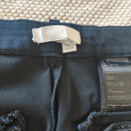 H&M women's black pants with side zipper like new
