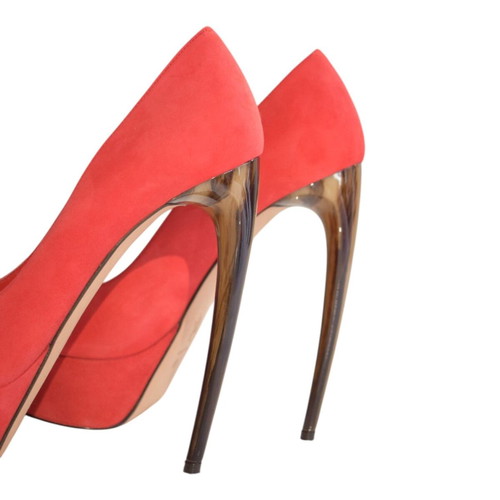 Alexander McQueen coral suede platform pumps EU 37 used