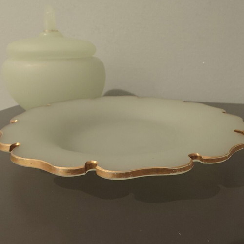 Vintage plate and bowl used with gold details