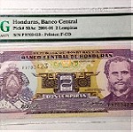  HONDURAS Banco Central 2 Lempiras PMG 65 EPQ Pick# 80Ae Gem Uncirculated