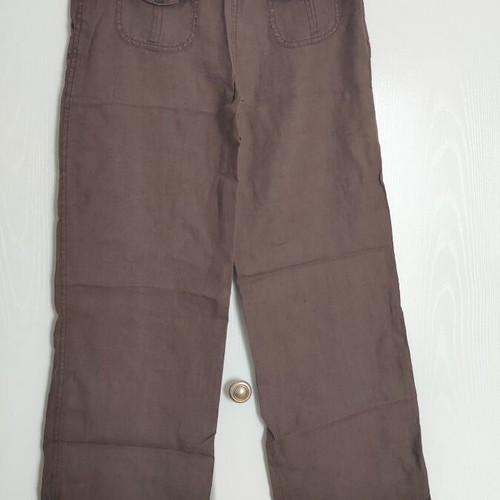 Linen pants brown size S like new Ysatis