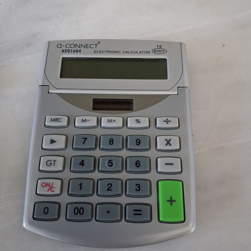 Office supplies set used with Leitz hole punch, Maestri stapler, Q-Connect calculator