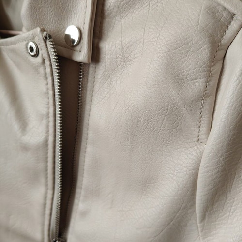 Sinsay women's biker jacket beige new, faux leather