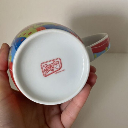 Vintage colorful mug like new, over 30 years old