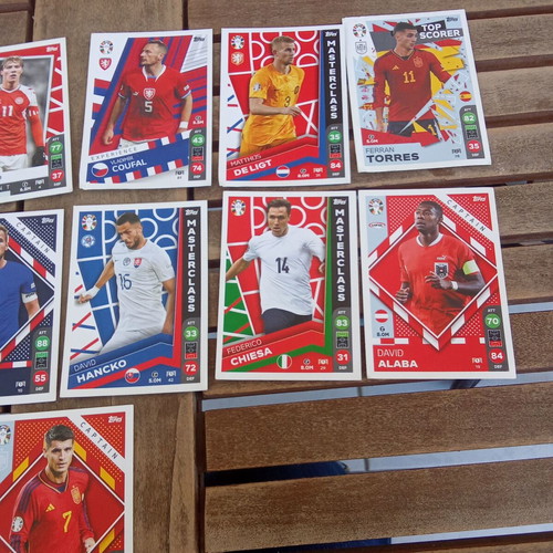 UEFA Euro 2024 Topps football sticker pack, 14 cards