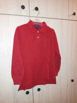 Ralph Lauren polo μακρυμάνικο για αγόρι, μέγεθος 5, κόκκινο, σαν καινούργιο