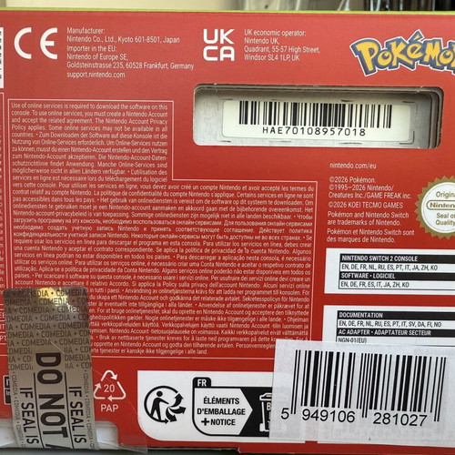 Nintendo Switch 2 Pokémon Pocopia official bundle new sealed