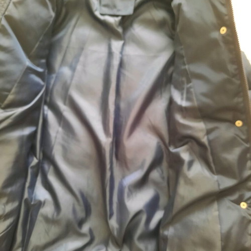 Long jacket like new, blue, size medium with fur hood
