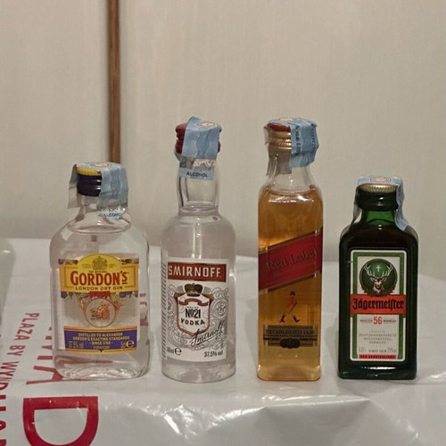 Miniature drinks new, set of 4 bottles