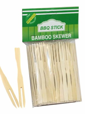 Ξύλινα πιρουνάκια μιας χρήσης 100 τεμ 9cm bamboo