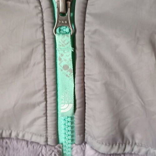 The North Face women's zip hoodie like new, gray and turquoise, XS/S